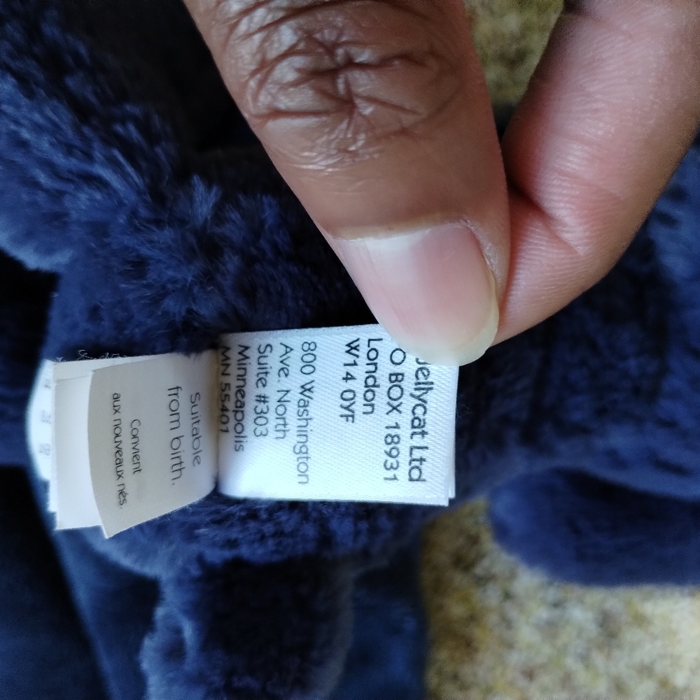 -Jellycat Bashful navy blue elephant Soft Baby Security Blanket Lovey - Picture 12 of 14
